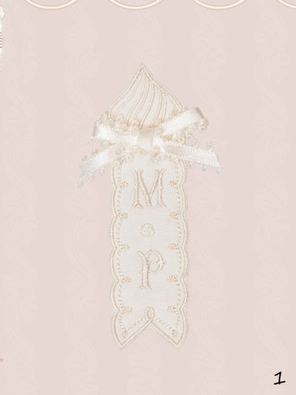 Creamy Embroidered Brooch