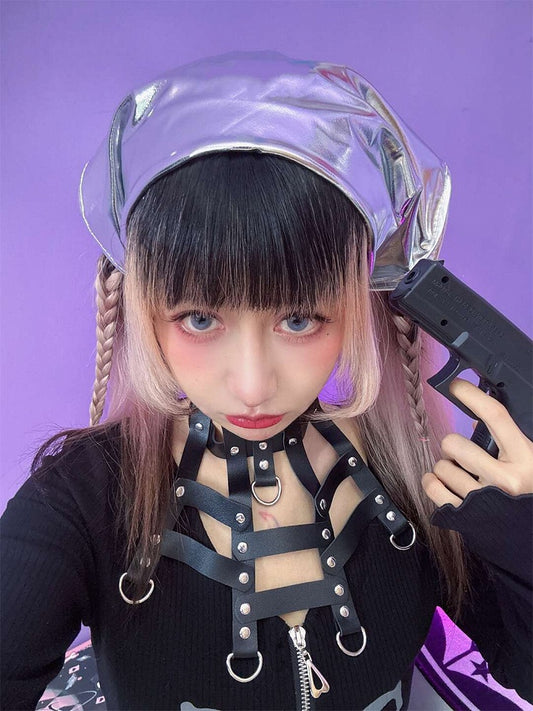 Silver/Pink/Gold/Polished Black Headscarf