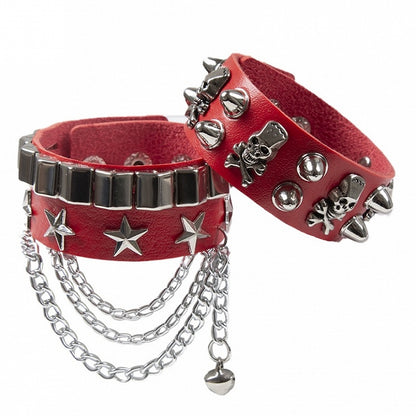 8 Colors Skeleton and Star Detail Punk Bracelet