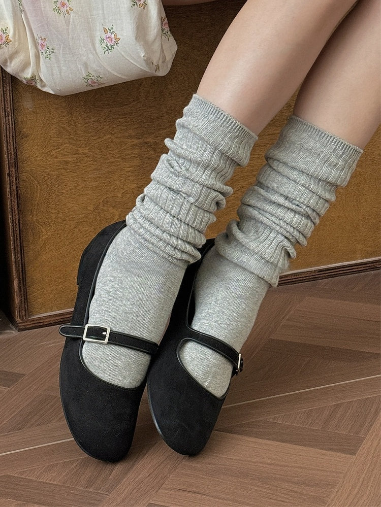 White/Apricot/Coffee/Light Grey/Dark Grey/Black Knitted Leg Warmers