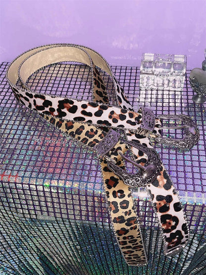 Y2K Punk Leopard Waist Belt 2 Options