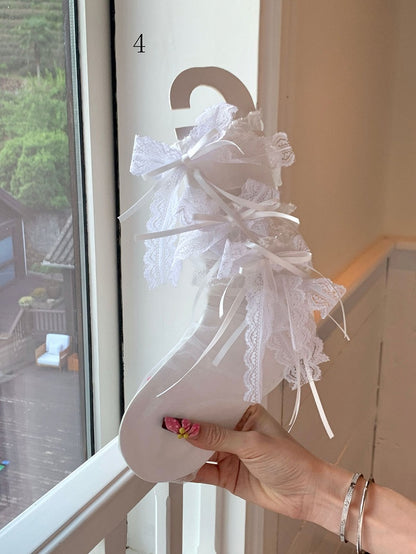 Purple/Black/Pink/White/Green/Lace Bowknot Socks