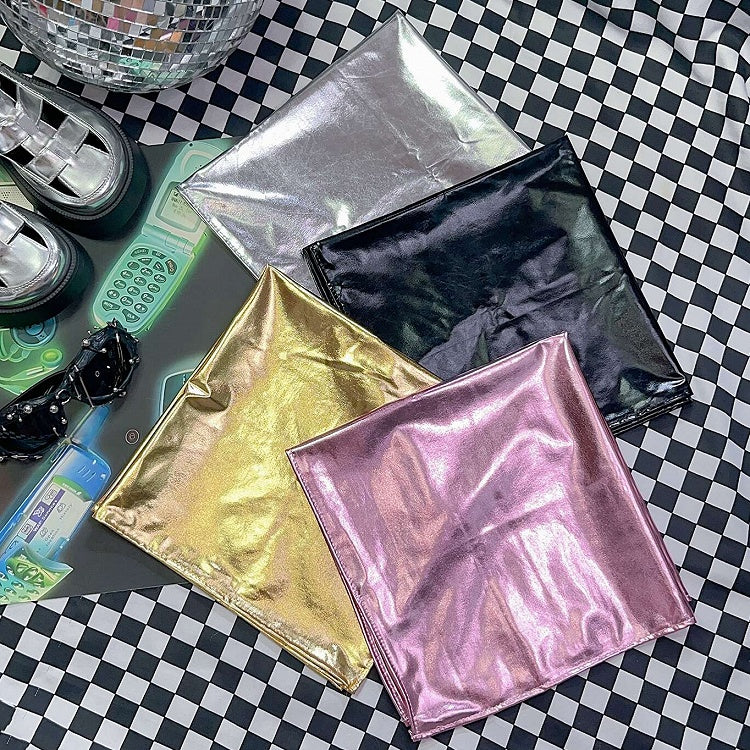 Silver/Pink/Gold/Polished Black Headscarf