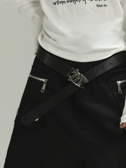 105CM Black PU Waist Belt
