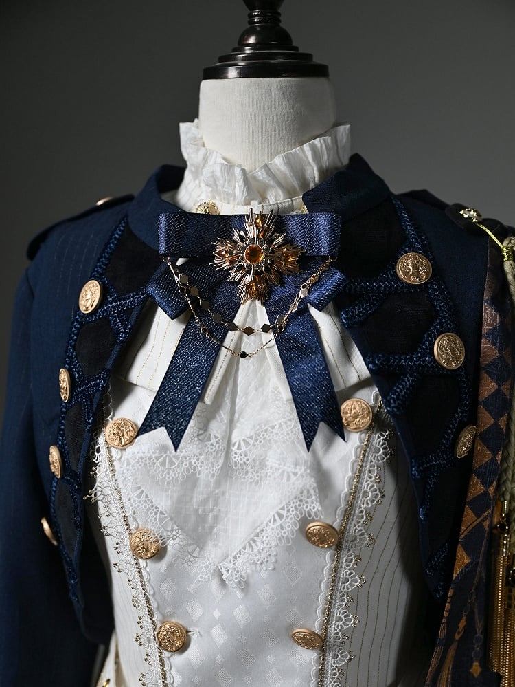 Black / Red / Dark Blue Bowtie Brooch