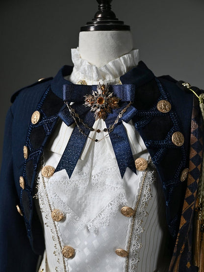 Black / Red / Dark Blue Bowtie Brooch