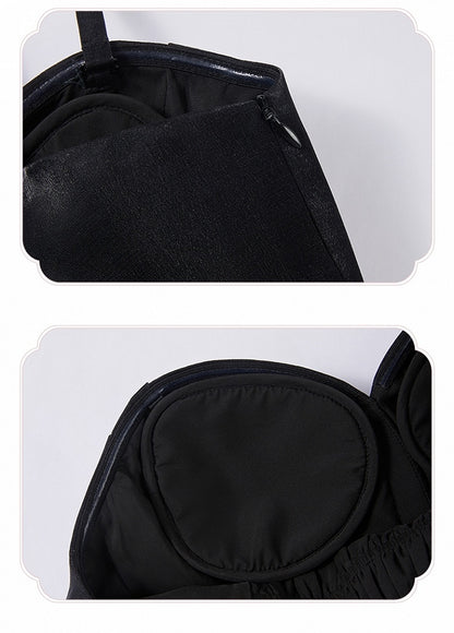 Newspaper Print Layered Handkerchief Skirt Elegant Dress Lolita Jumper Skirt