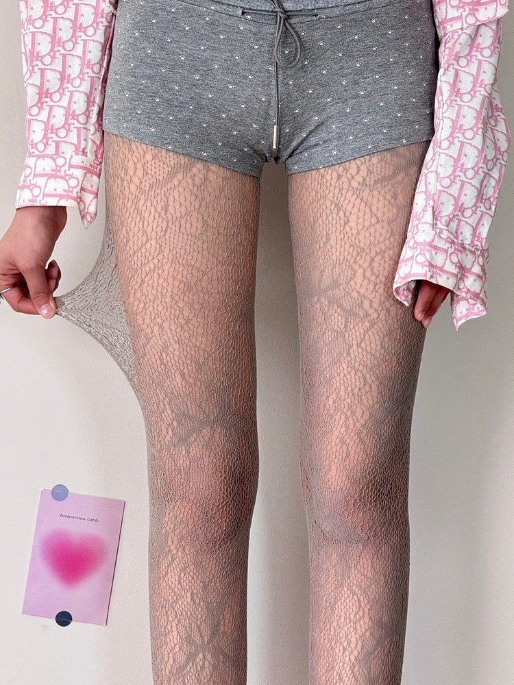 7 Color Options Y2K Butterfly Hollow-out Design Tights