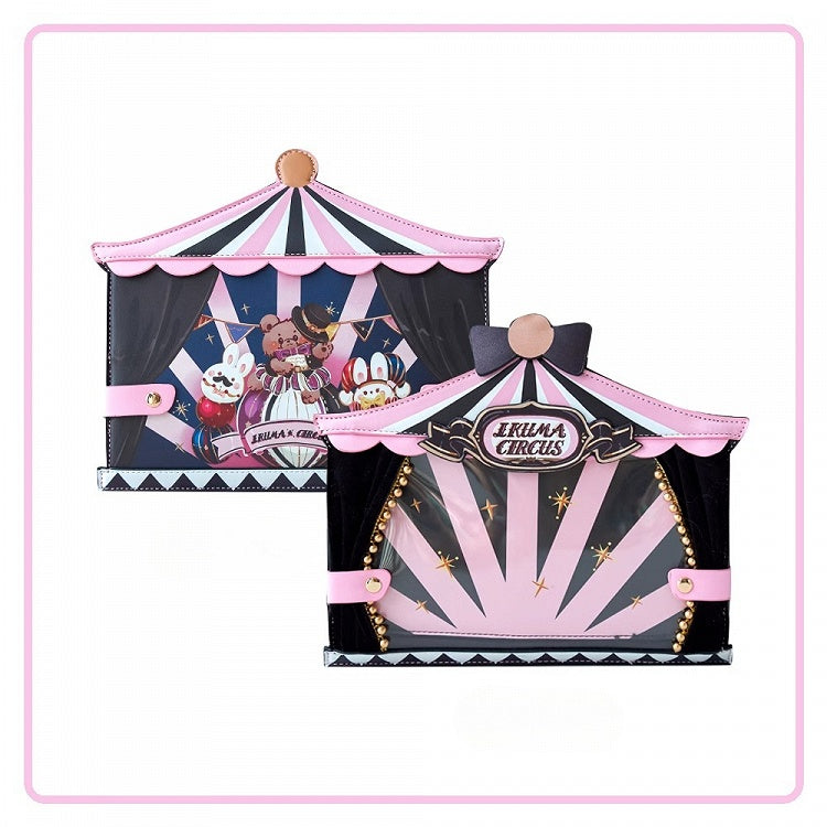 Black and Purple Circus Sweet Bunny and Bear Print Ita Bag