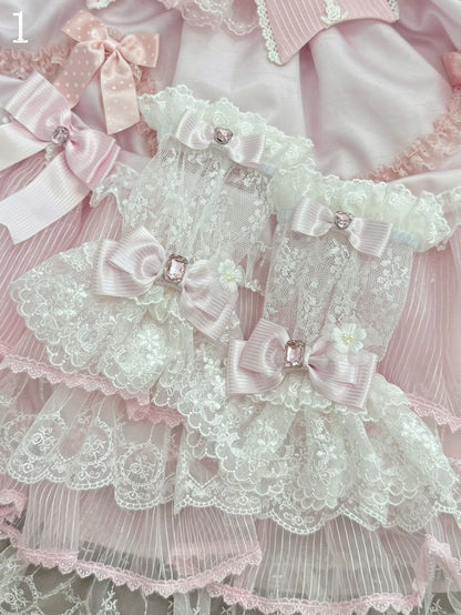 8 Options Bowknot Details Lace Wrist Cuffs