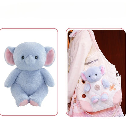 White&Pink Cut-out Design Crossbody Bag With 3 Options Detachable Plushie