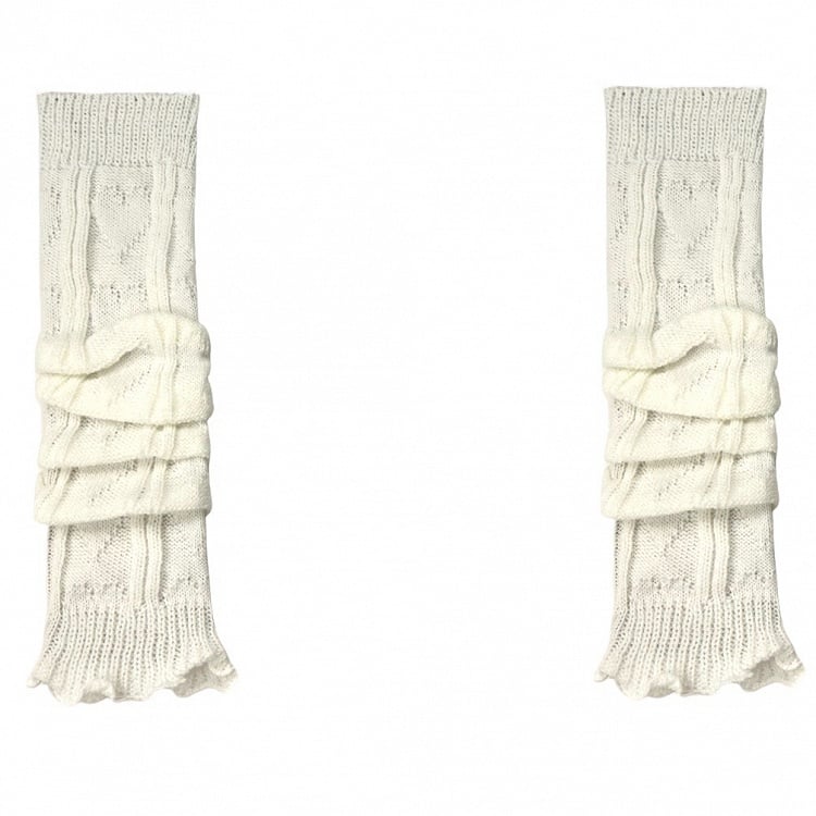 Blue/Yellow/Black/White Knitted Leg Warmers