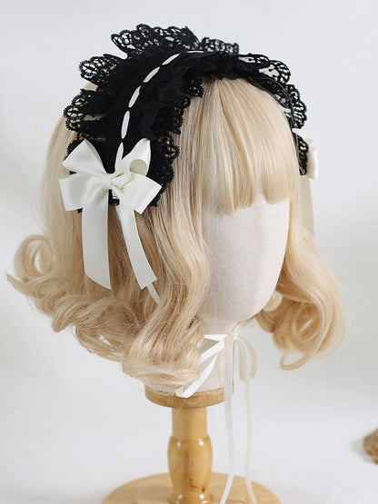 5 Colors Cute Lolita Bowknot Lace Hairband