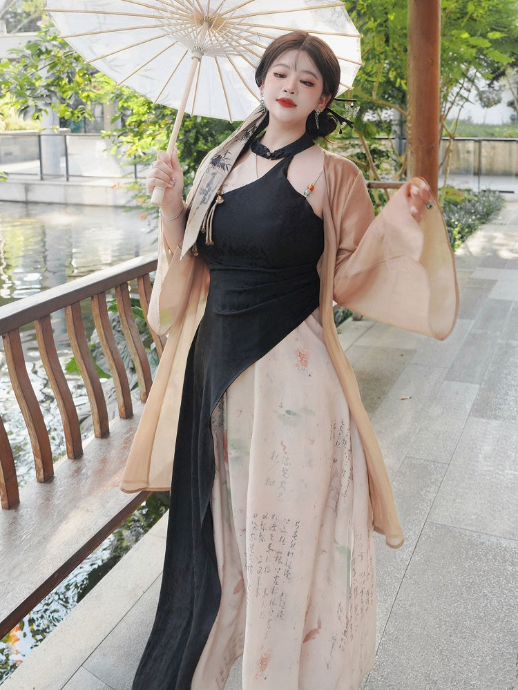 Plus Size Open Placket Long Sleeves Coverup