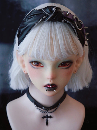 Black And Purple Gothic Knot Buckle Decorated Studs Design KC