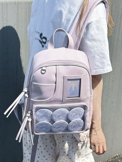 Light Purple Polished PU Ita Backpack