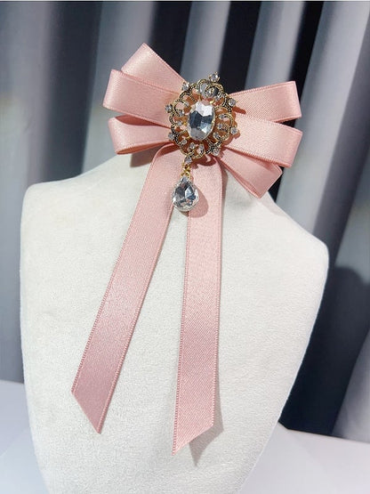 Pink/Blue/Green Rhinestone Decorated Bow Tie