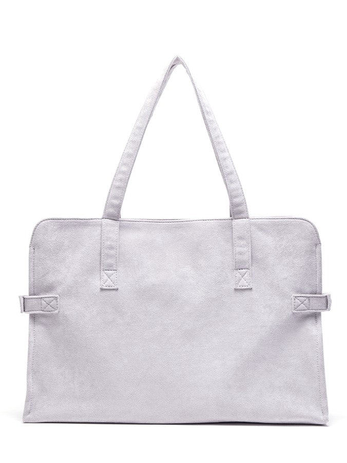 Minimalist Grey One-Shoulder Tote Bag With Zipper Closure