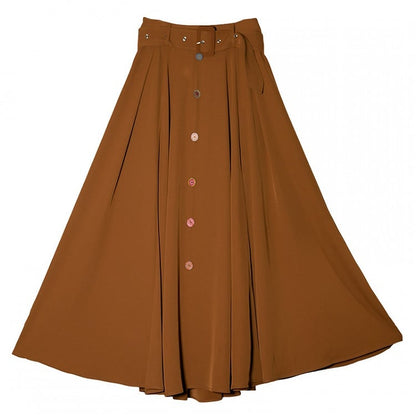 Caramel Latte Vintage Open Front Long Skirt