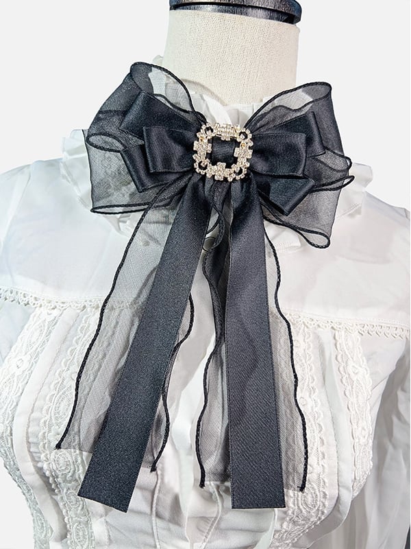 Black/White/Red/Pink Bow Tie