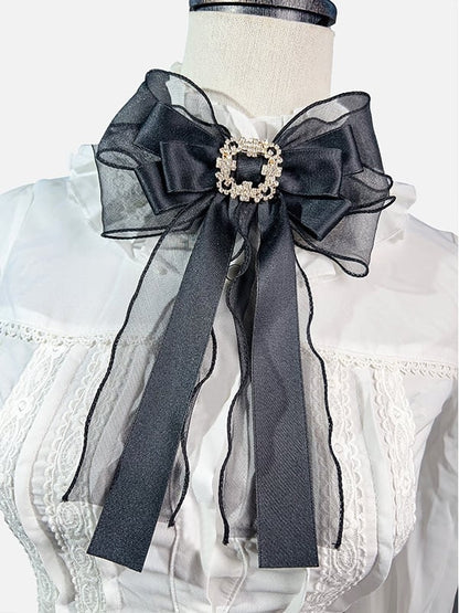 Black/White/Red/Pink Bow Tie