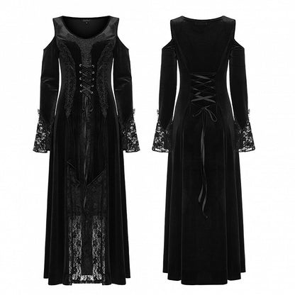 Plus Size Goth Black Lace Dress