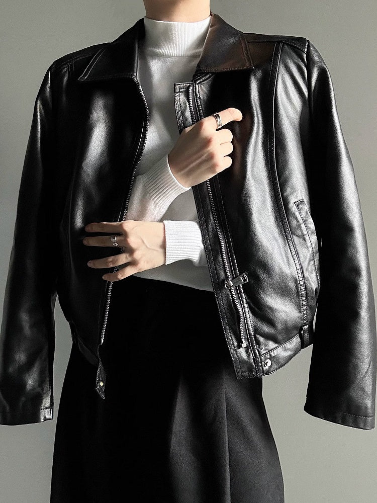 Ouji Lolita White Unisex Slim Fit Long-Sleeve Sweater with Turtle Neck