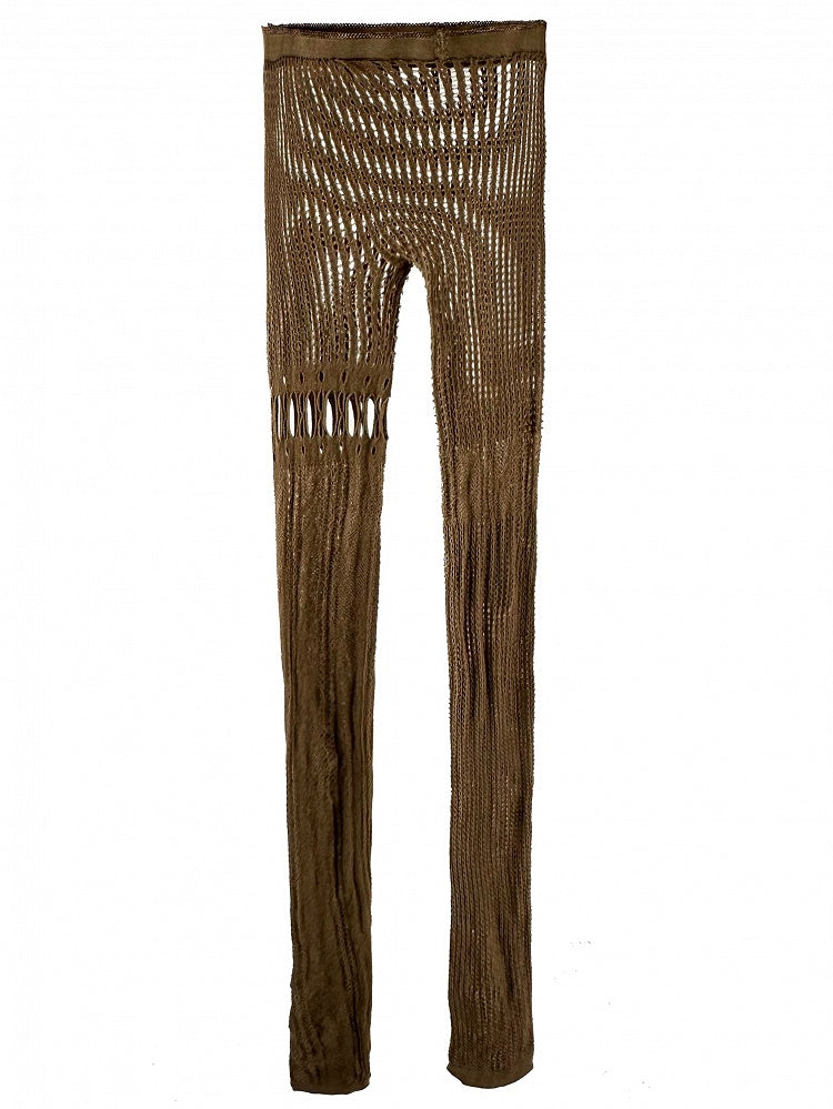 4 Color Options Y2K Asymmetrical Cutout Design Fishnet Tights