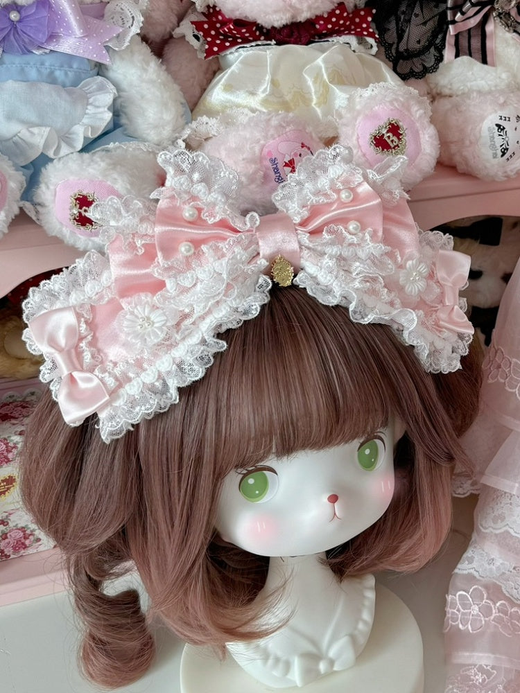 5 Color Options Beaded Decorated Lace Trim Bowknot KC