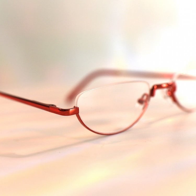 Wine Red Cyberpunk Semi-rimless Glasses