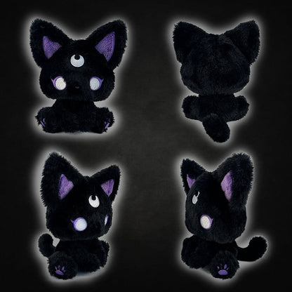 Black and Purple Gothic Magic Kitty Plushie