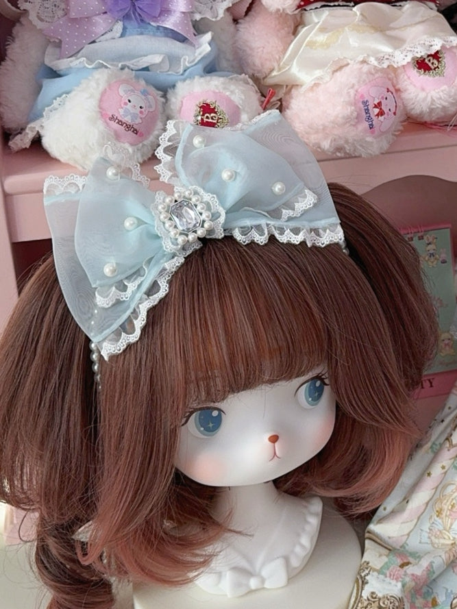 6 Options Rhinestone Decorated Bowknot Beaded KC