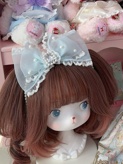 6 Options Rhinestone Decorated Bowknot Beaded KC