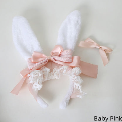 9 Colors Sweet Lolita Bowknot Bunny Ear KC with Detachable Small Bowknots