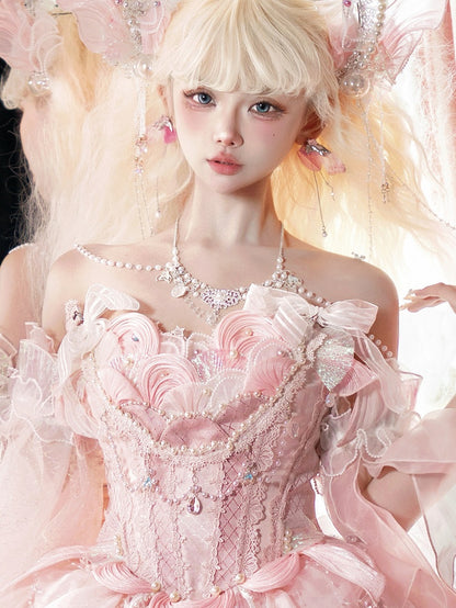 Rhinestone Details Beaded Shoulder Chain