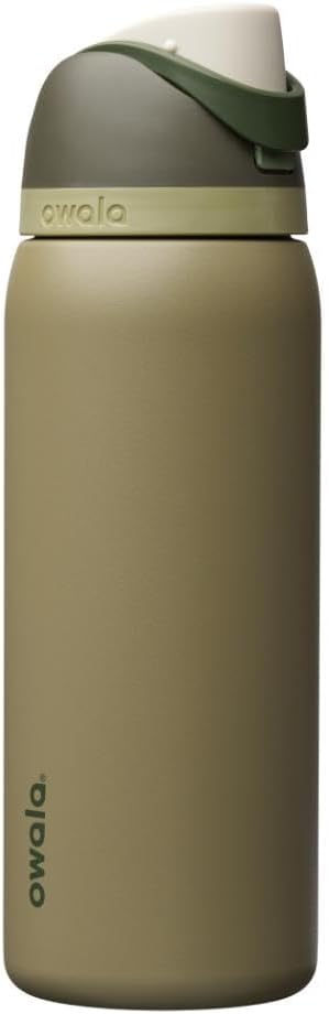 Owala FreeSip Insulated Stainless Steel Water Bottle with Straw for Sports, Travel, and School BPA-Free Sports Water Bottle, 24 oz, Beach House