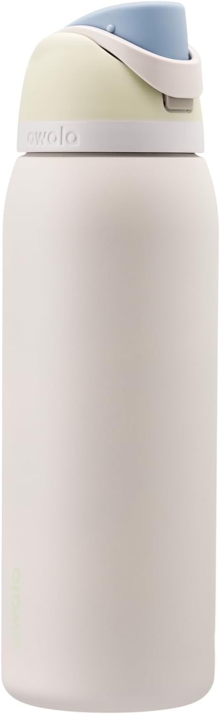 Owala FreeSip Insulated Stainless Steel Water Bottle with Straw for Sports, Travel, and School BPA-Free Sports Water Bottle, 24 oz, Beach House