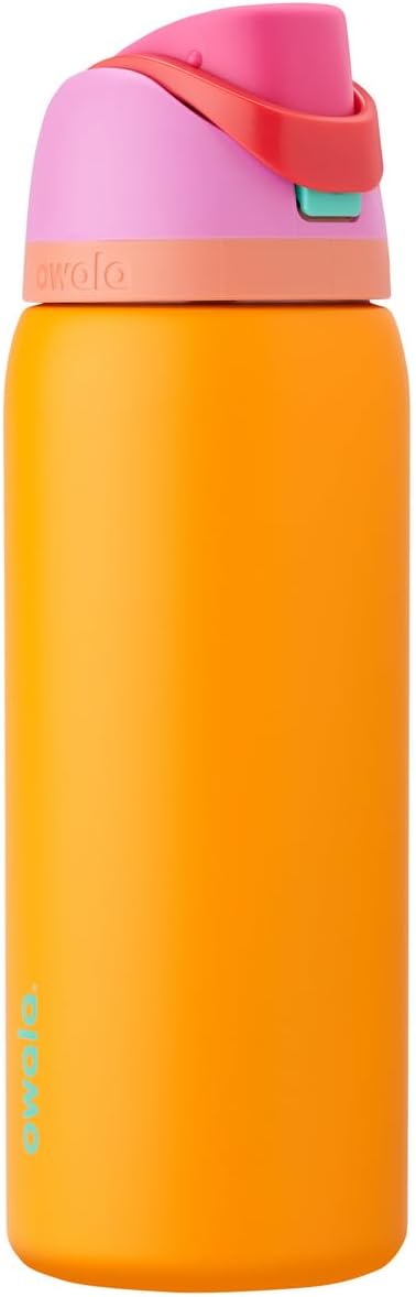 Owala FreeSip Insulated Stainless Steel Water Bottle with Straw for Sports, Travel, and School BPA-Free Sports Water Bottle, 24 oz, Beach House