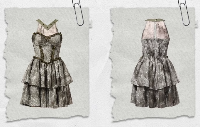 Halter Neck Light Green Basque Waist Forest Fairy Tie-dyed Dress