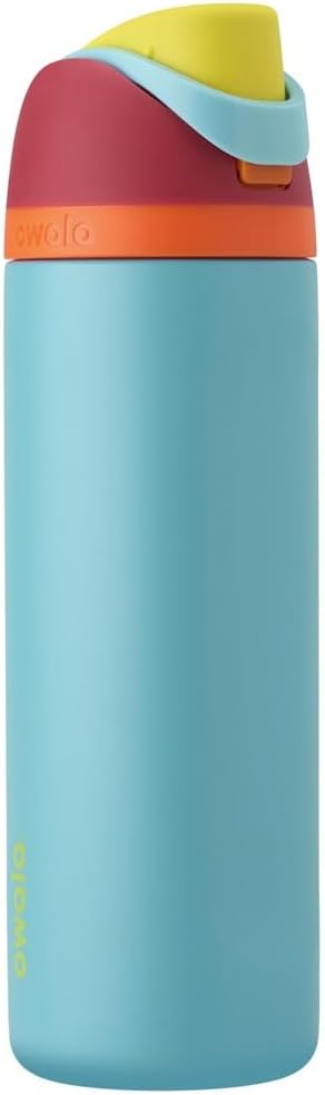 Owala FreeSip Insulated Stainless Steel Water Bottle with Straw for Sports, Travel, and School BPA-Free Sports Water Bottle, 24 oz, Beach House