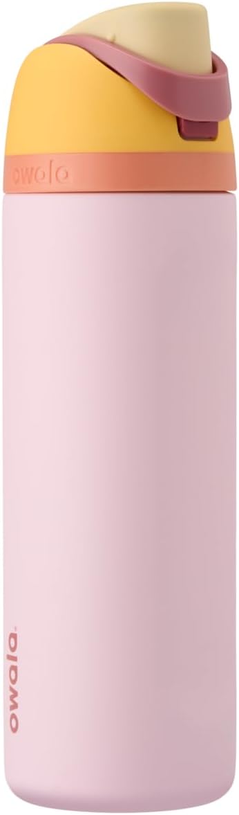 Owala FreeSip Insulated Stainless Steel Water Bottle with Straw for Sports, Travel, and School BPA-Free Sports Water Bottle, 24 oz, Beach House