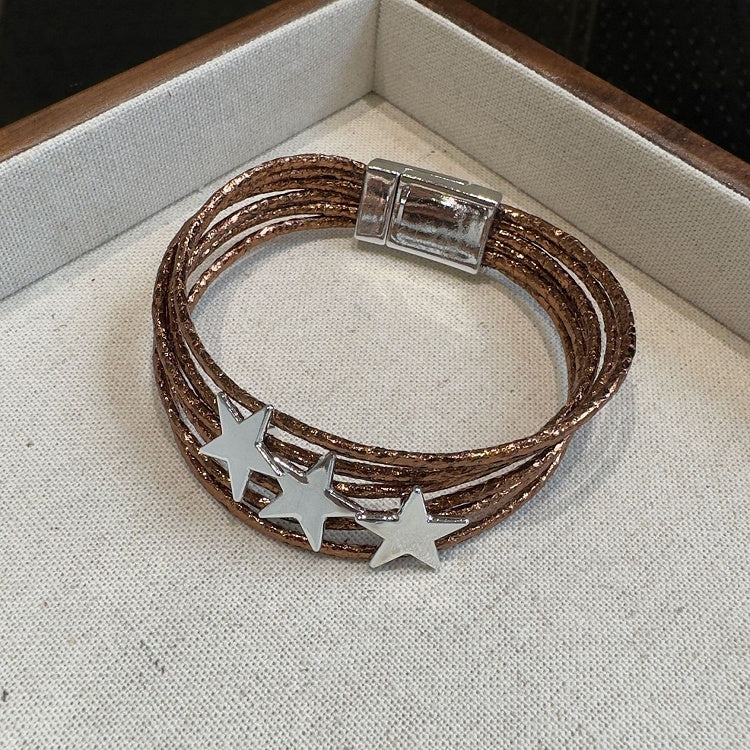 Gold/Silver/Brown/Black Y2K Star Bracelet