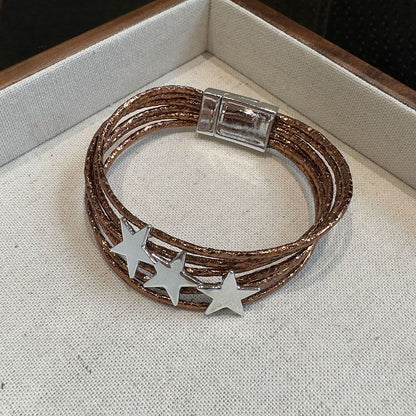 Gold/Silver/Brown/Black Y2K Star Bracelet