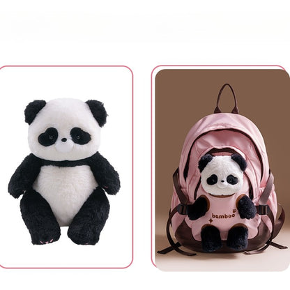 Pink&Brown Cut-out Design Backpack With 5 Options Detachable Plushie