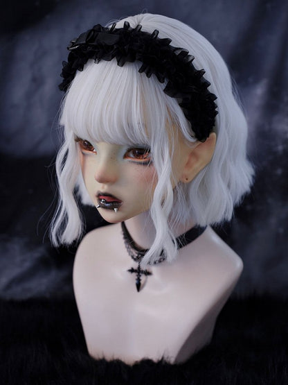 Handmade Side Buckle Black Ruffled KC