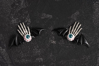 Eyeball Skeleton Hand Bat Wings Hairclips