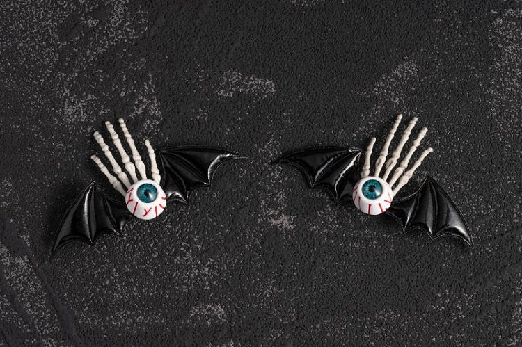 Eyeball Skeleton Hand Bat Wings Hairclips