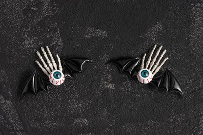 Eyeball Skeleton Hand Bat Wings Hairclips