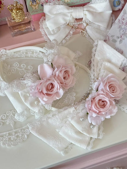 2 Options Beaded Charm Floral Design Bowknot KC