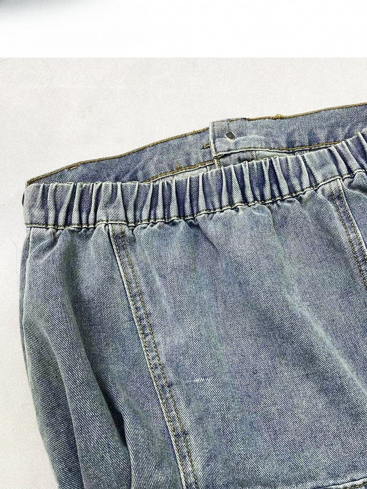 Blue Y2K Bittersweet Overall Shorts